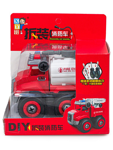 Игрушка XY03-3  машинка пожарная техника с отверткой в и/у 14,5х10х14,5 (180гр)